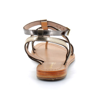 Sandales à entre-doigts pour femme Hilidos or-multi 63512