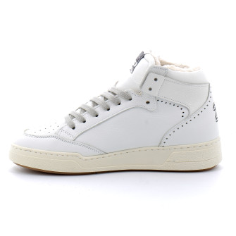 Basket mode montante à lacet pour femme Braga ecru-or 10062