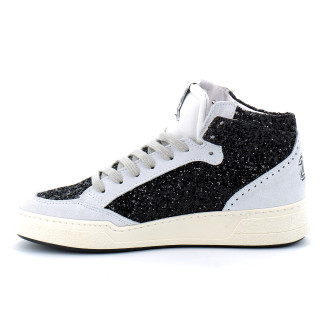 Basket mode montante à lacet pour femme Braga noir-glossy 10073