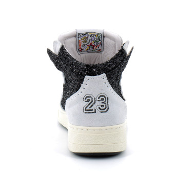 Basket mode montante à lacet pour femme Braga noir-glossy 10073