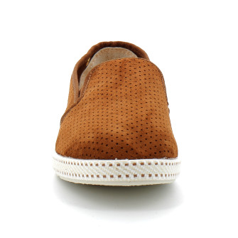 Espadrille pour adulte en suede perforé CLASSIC SUEDE MEDIUM cognac 3063-medium