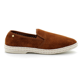 Espadrille pour adulte en suede perforé CLASSIC SUEDE MEDIUM cognac 3063-medium