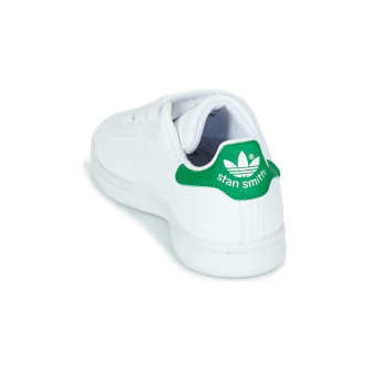 Chaussures de sport à scratch pour enfant stan smith blanc-vert m20607