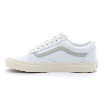 Chaussures basses à lacets en cuir pour femme Old Skool gris-clair vn0005ufgry1