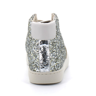 Baskets montantes à lacets et à paillettes pour femme 1126189 plata 1126189