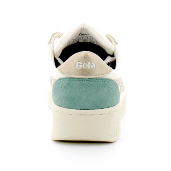 Baskets à lacets pour femmes Grandslam white/gold clb207wb