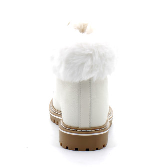 Boots pour femme à col fourré blanc du 36 au 41-c022158