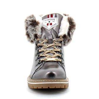 Boots pour femme à col fourré etain du 36 au 41-c077074