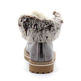 Boots pour femme à col fourré etain du 36 au 41-c077074