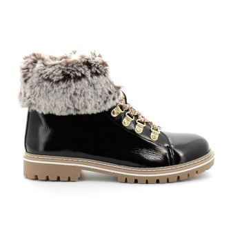 Boots pour femme à col fourré noir du 36 au 41-c077072