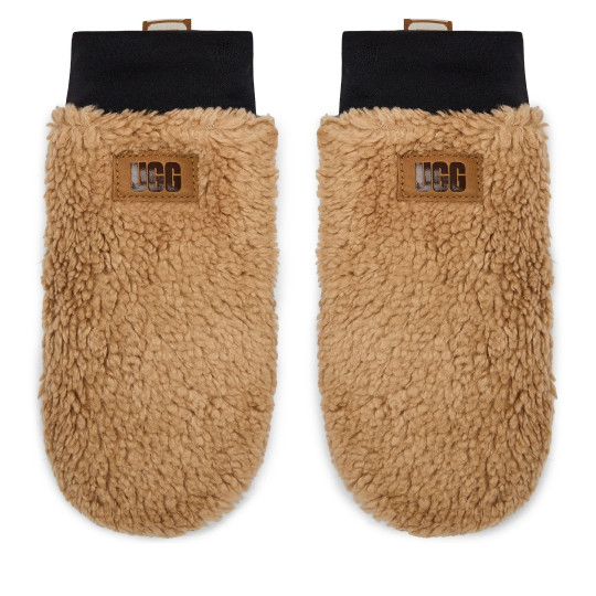 fluff Mitten W Logo Tape caramel 21631-carm