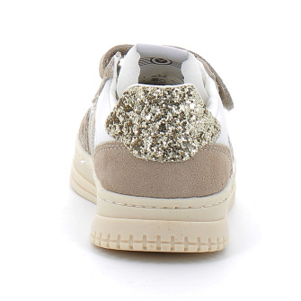 Basket basse à lacet elastique et scratch pour enfant 1257116 platino