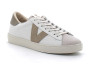 Baskets basses à lacets en cuir pour femme 1126142 beige