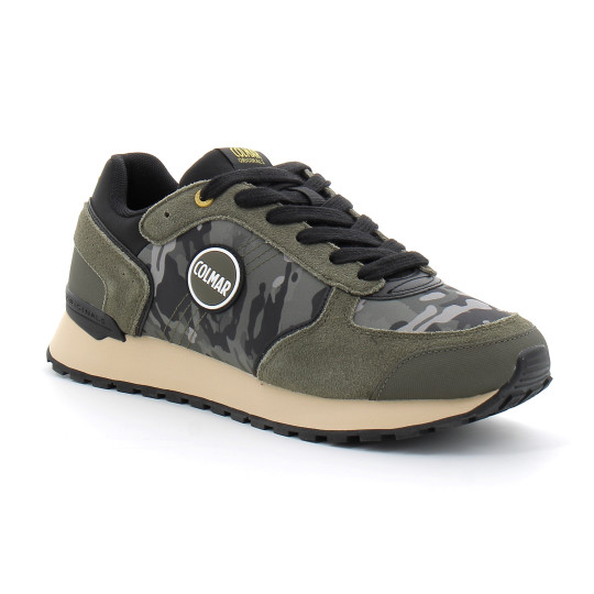 Baskets à lacets pour homme Travis green-black travis-c-028-24aw