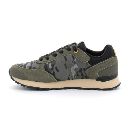 Baskets à lacets pour homme Travis green-black travis-c-028-24aw