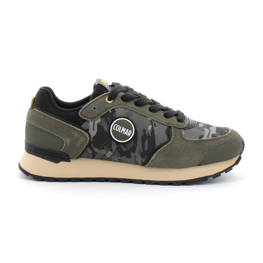 Baskets à lacets pour homme Travis green-black travis-c-028-24aw