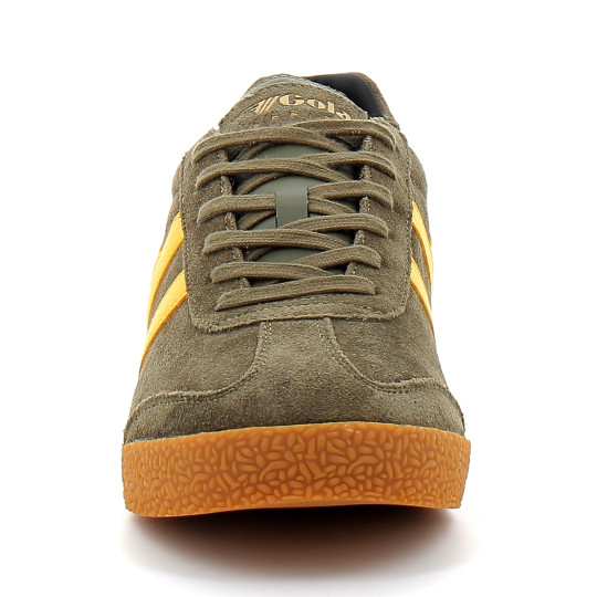 Baskets en daim pour hommes Harrier khaki black cma192xy