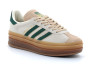 Chaussure Compensée Gazelle Bold beige-vert id7056