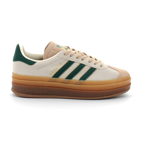 Chaussure Compensée Gazelle Bold beige-vert id7056