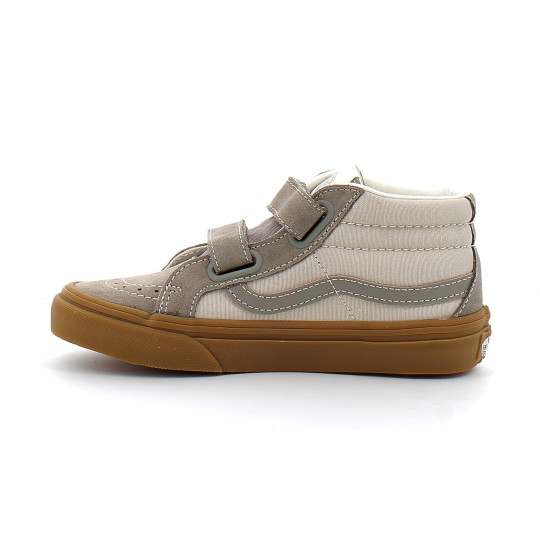 Chaussures à Scratch pour enfant Sk8-Mid Reissue gray/gum vn000cybocs1