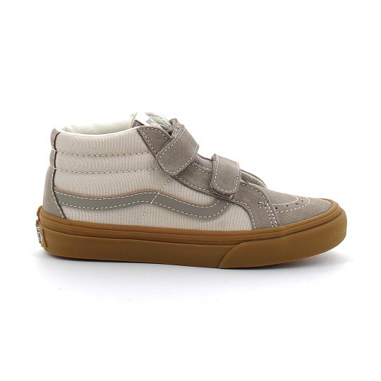 Chaussures à Scratch pour enfant Sk8-Mid Reissue gray/gum vn000cybocs1