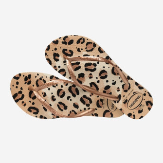 Tong pour femme Slim Leopard beige 4103352.6516