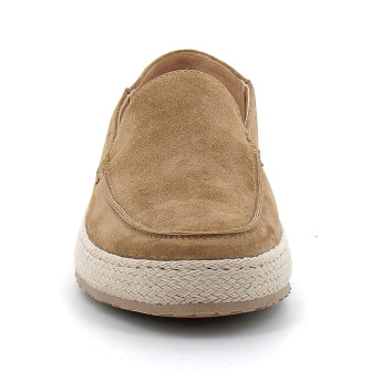 Mocassins en raphia et cuir suédé pour homme tan lido-brm-251-recife