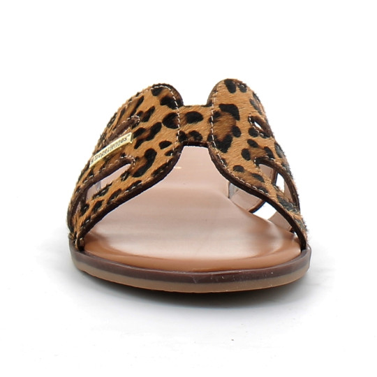 Mules femme à imprimé animalier leopard c330832