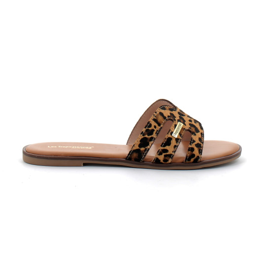 Mules femme à imprimé animalier leopard c330832