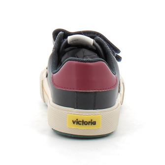 BASKETS SCRATCHS EFFET CUIR ENFANT marino