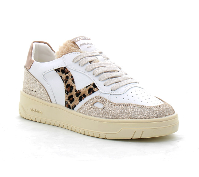 Baskets basses à lacets style rétro pour femme 1257124 camel