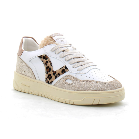 Baskets basses à lacets style rétro pour femme 1257124 camel