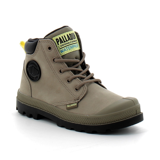 Chaussure enfant waterproof en cuir dusky green 57216-308-m