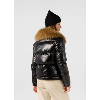 Doudoune Grand Froid Femme fausse fourrure Nevada shiny black wdow212541