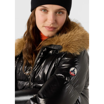 Doudoune Grand Froid Femme fausse fourrure Nevada shiny black wdow212541