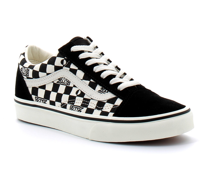Chaussures à Scratch pour enfant Old Skool check black vn000d2vbma1