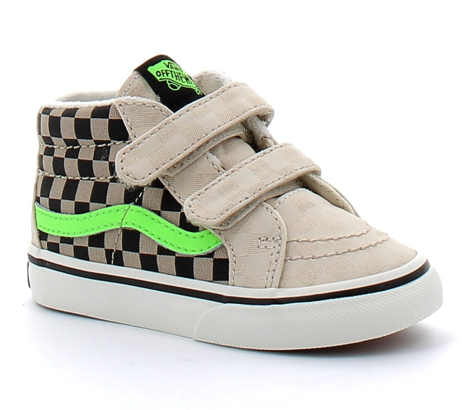 Chaussures à scratch pour enfant Sk8-Mid Reissue taupe vn000dopen91