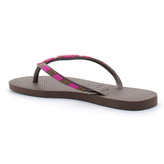 havaianas slim glow dark brown 4150168-0727