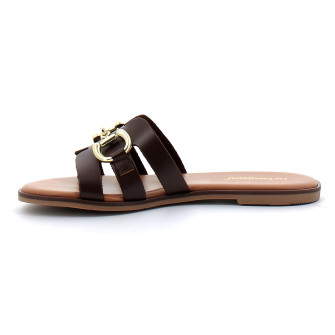 Mules femme Hamia chocolat 331207